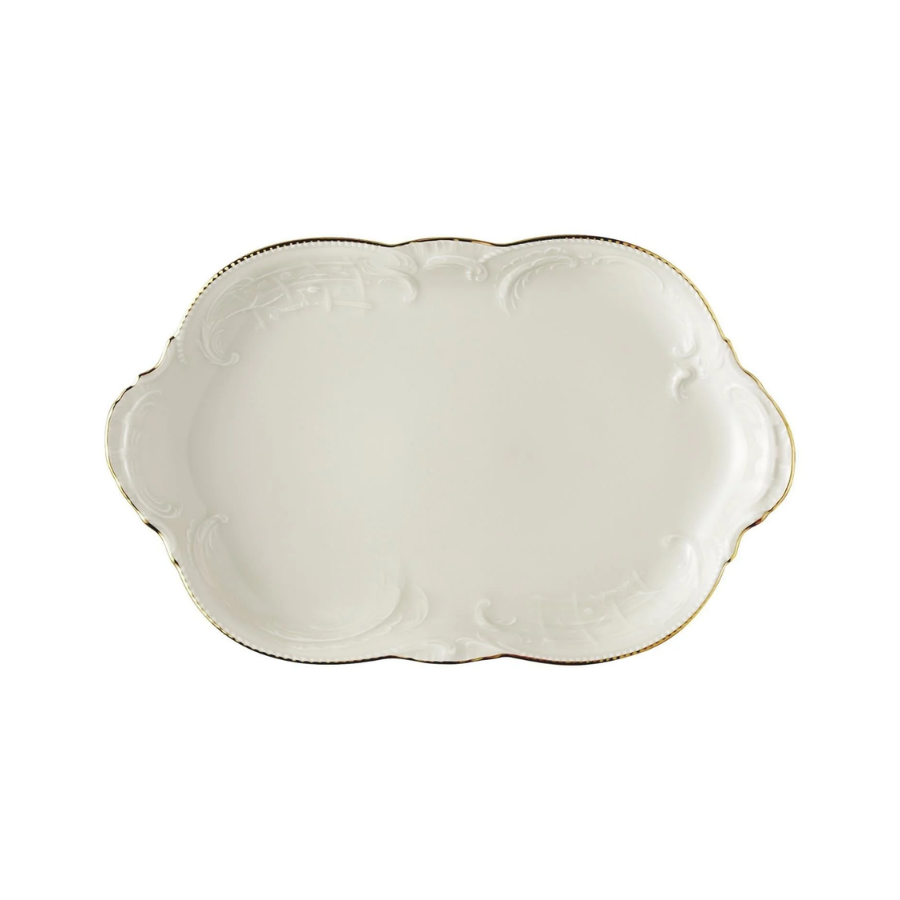 Oval Servis 28 cm Sanssouci Elfenbein Gold