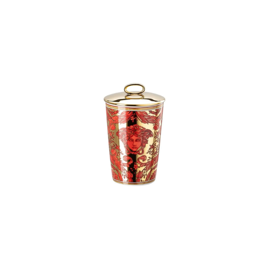 Kapaklı Mumluk-Kokulu Mum Medusa Garland Red