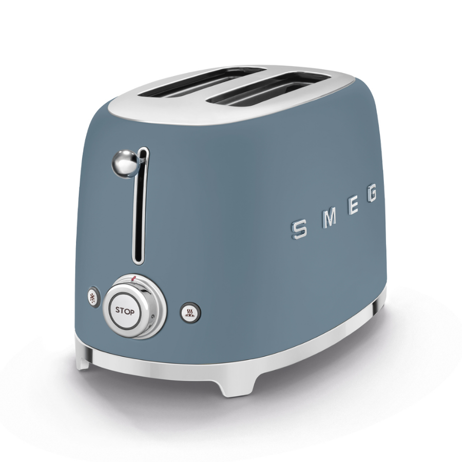 Smeg TSF01SBMEU 2x1  Mat Mavi Ekmek Kızartma Makinesi