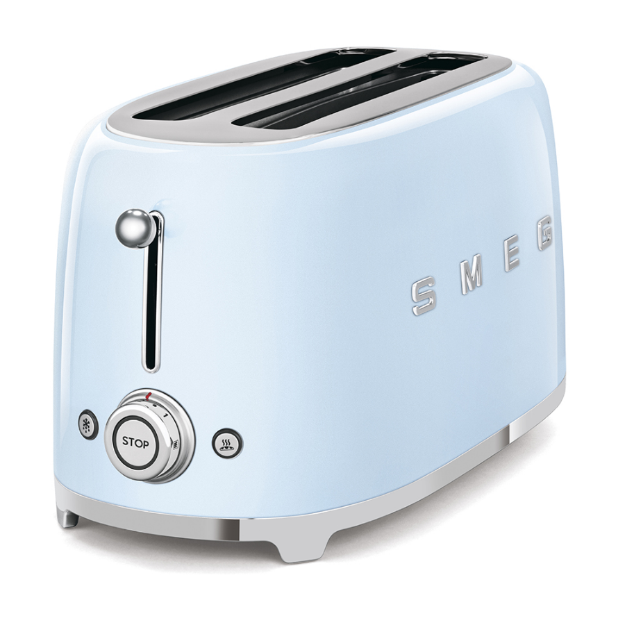 Smeg TSF02PBEU 2x2 Mavi Ekmek Kızartma Makinesi