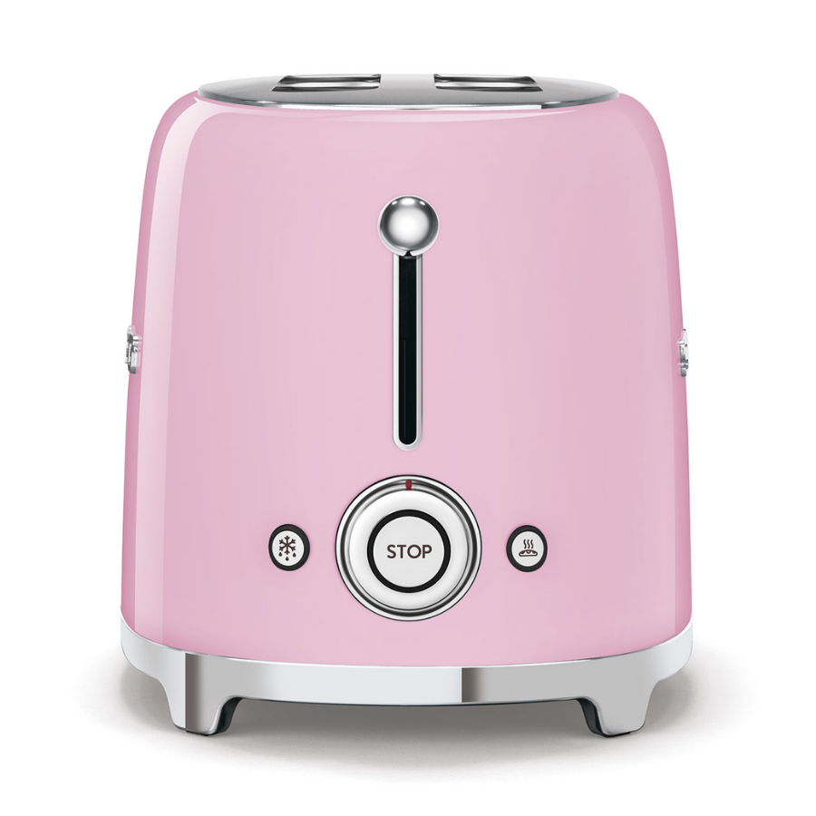 Smeg Tsf02Pkeu 2x2 Pembe Ekmek Kızartma Makinesi
