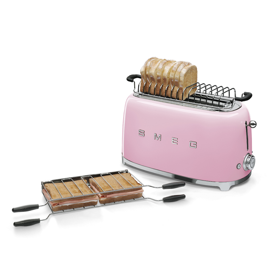 Smeg Tsf02Pkeu 2x2 Pembe Ekmek Kızartma Makinesi