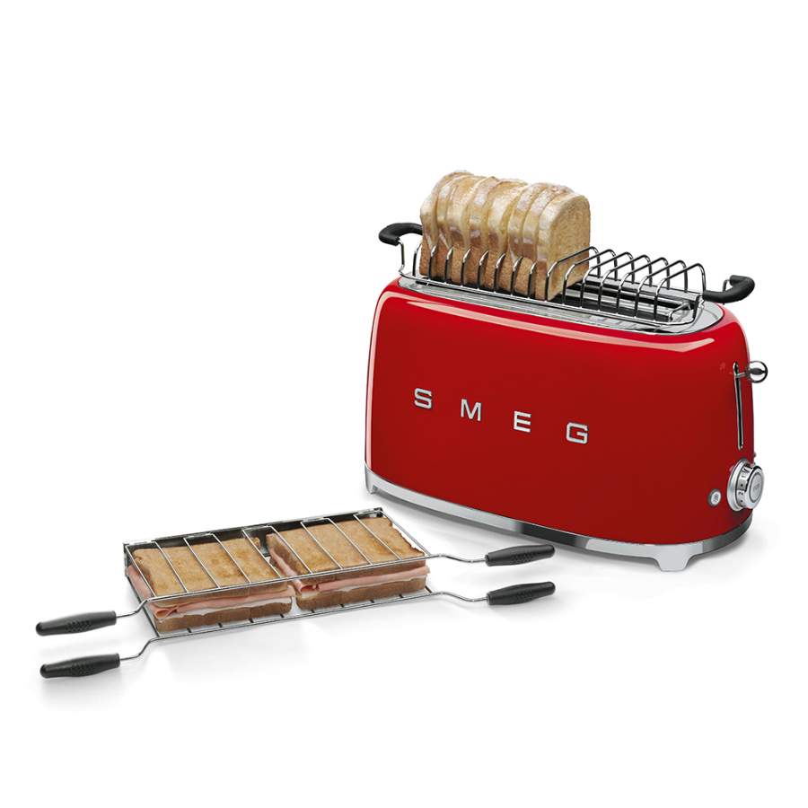 Smeg Tsf02Rdeu 2x2 Kırmızı Ekmek Kızartma Makinesi