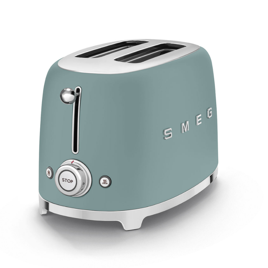 Smeg Tsf01EGmeu 2x1  Mat zümrüt yeşili Ekmek Kızartma Makinası
