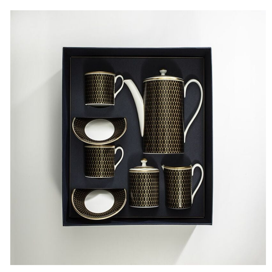Antler Trellis - Black - Tea for Two  -Boxed Set
