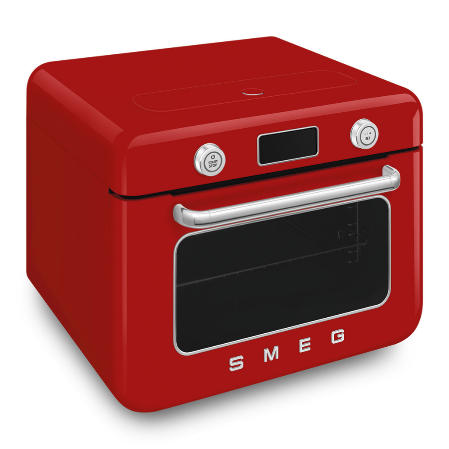 Smeg Cof01Rdeu Kırmızı Tezgah Üstü Kombi Fırın