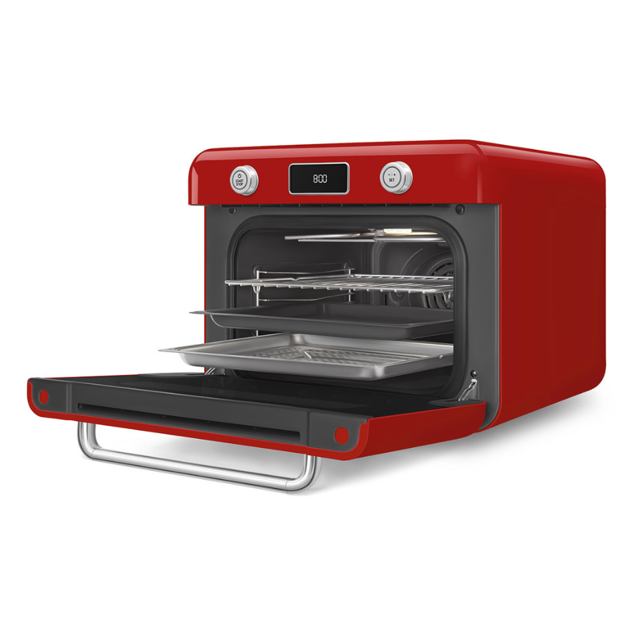 Smeg Cof01Rdeu Kırmızı Tezgah Üstü Kombi Fırın
