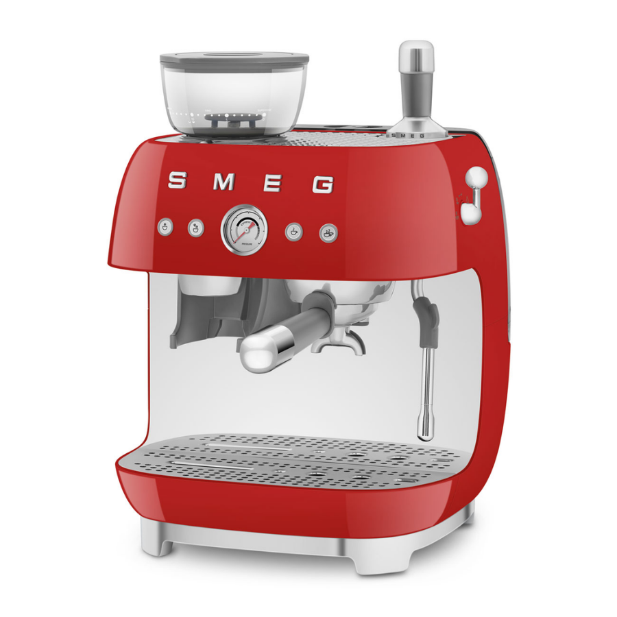 Smeg Egf03Rdeu Kırmızı Öğütücülü Espresso Kahve Makinesi