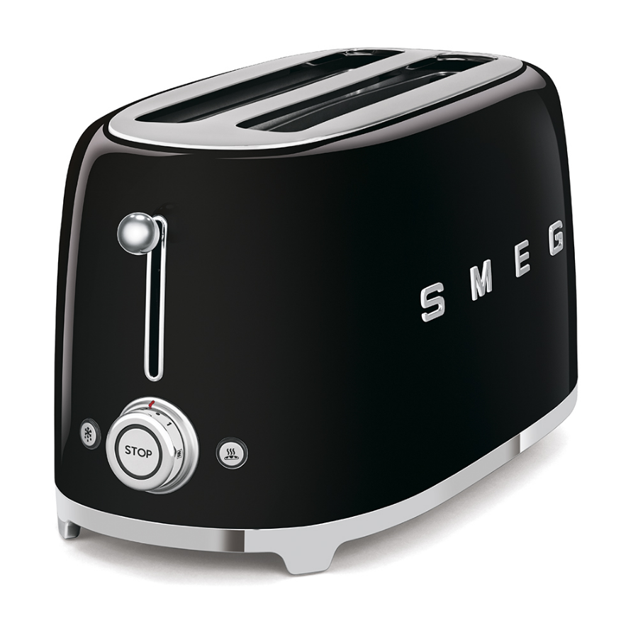 Smeg Tsf02Bleu 2x2 Siyah Ekmek Kızartma Makinesi