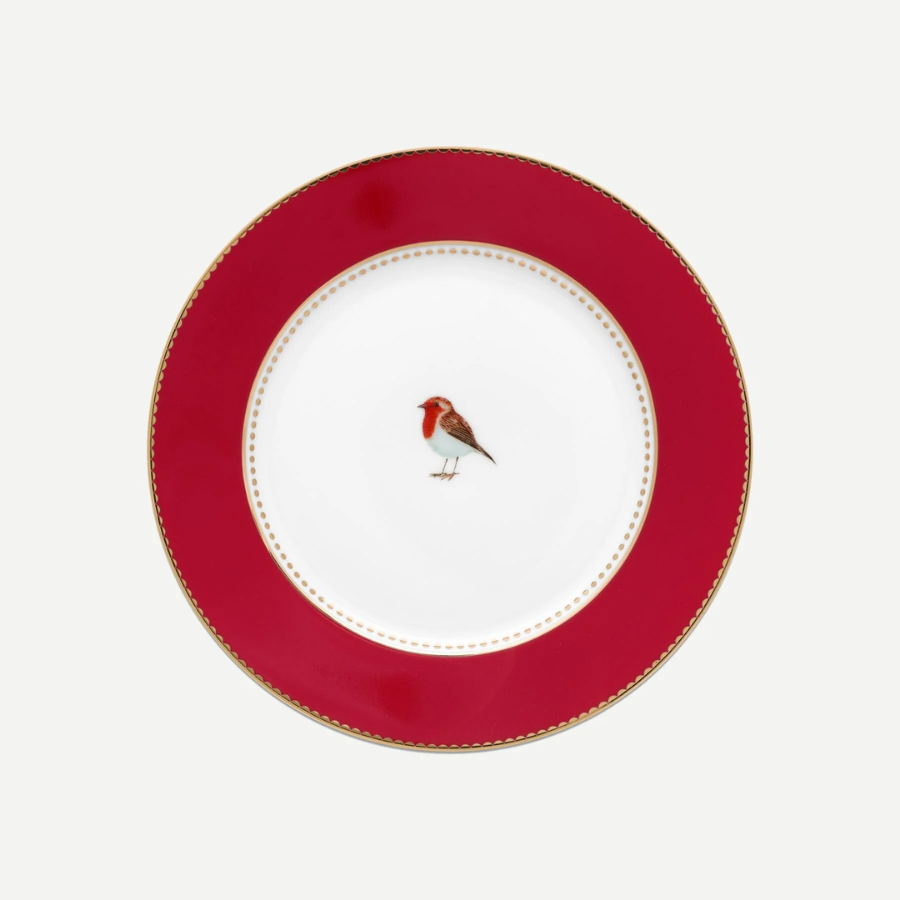 Love Birds Kırmızı Tabak 17 cm