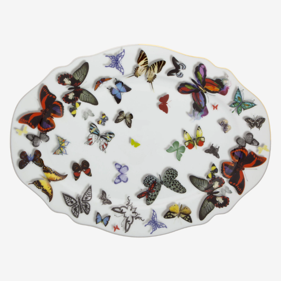 Butterfly Parade Oval Servis Tabağı 32 cm