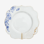 Royal Beyaz / Mavi Renkli Kahvaltı Tabağı 23,5 cm.