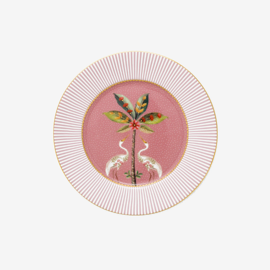 La Majorelle Pembe Kuşlu Tabak 17 cm
