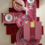 Flower Festival Kırmızı Tabak 17 cm