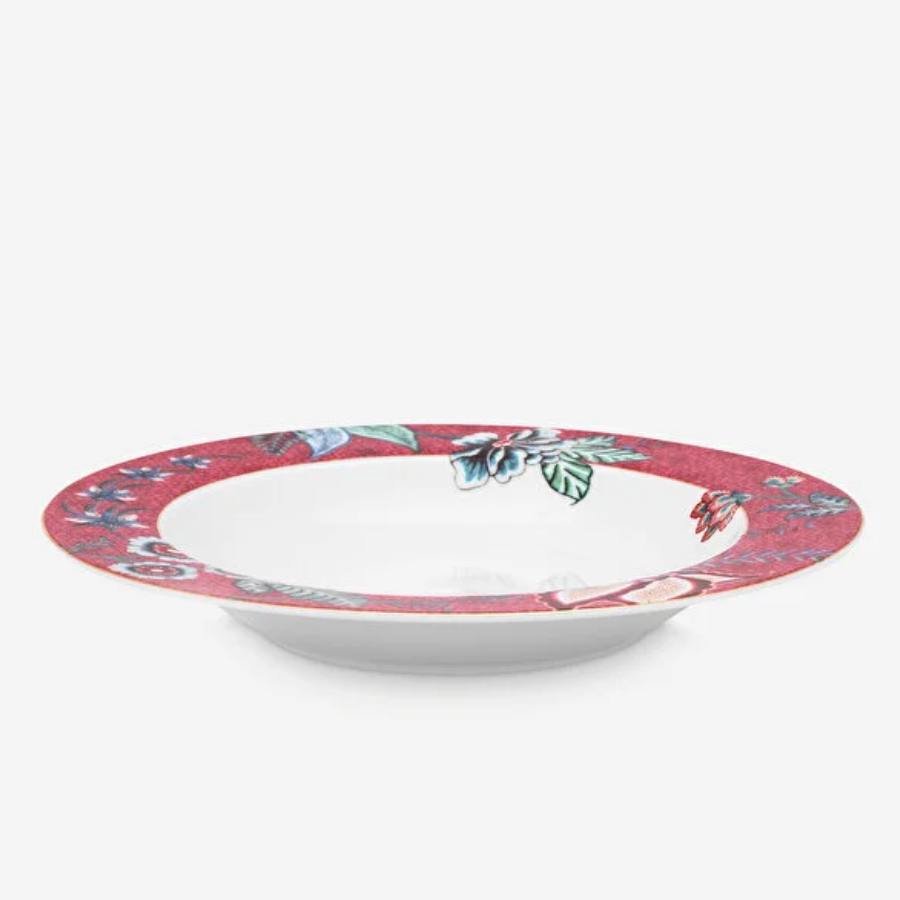 Flower Festival Kırmızı Çorba Tabağı 21.5 cm