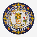Capri mavi Vazo Desenli Tabak 21,5cm