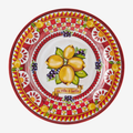 Kırmızı Limonlu Melamin Yemek Tabağı 28 Cm