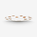Dot Delight  Altın / Beyaz Tabak 23 cm