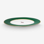 Yeşil Porselen Pasta Tabağı 17 Cm Love Birds