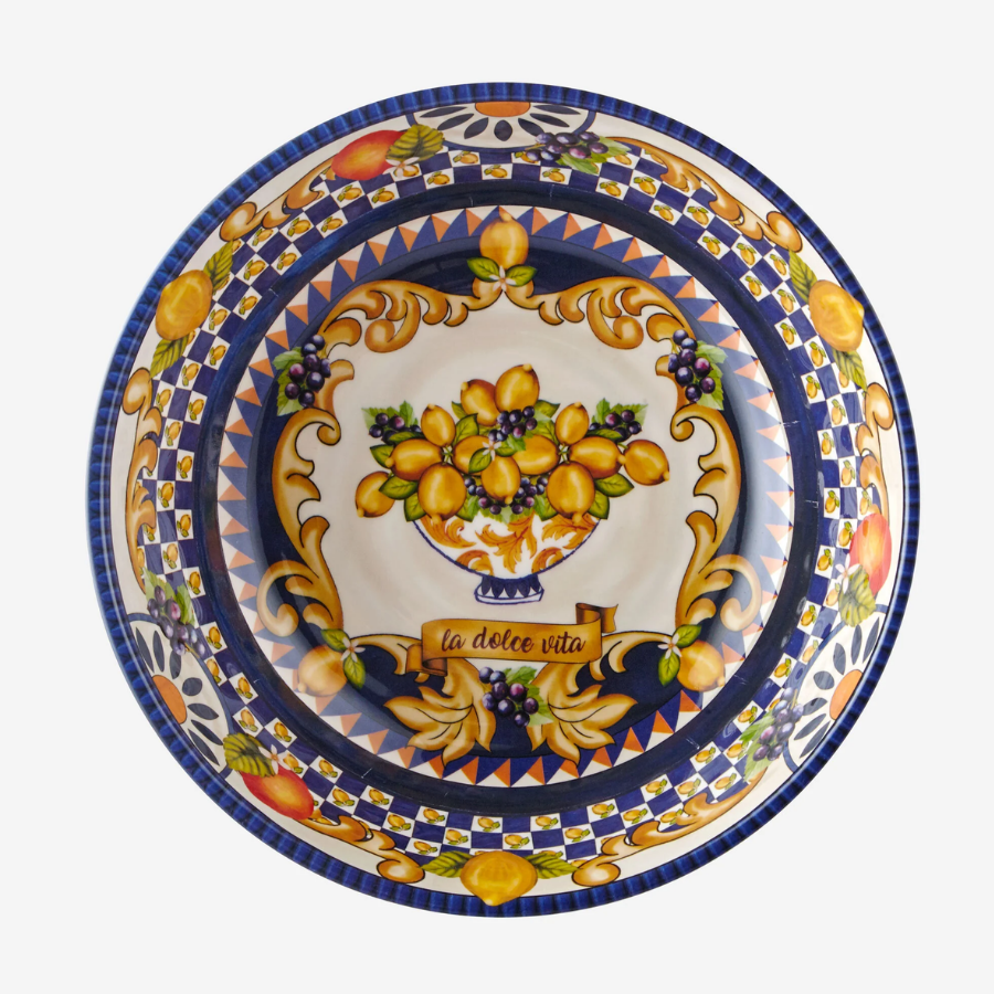 Capri Mavi Vazo Desenli Kase 20cm