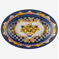 Capri Mavi Goblet Desenli Oval Kase 33cm