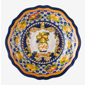 Capri Mavi Vazo Desenli Servis Kasesi 35cm