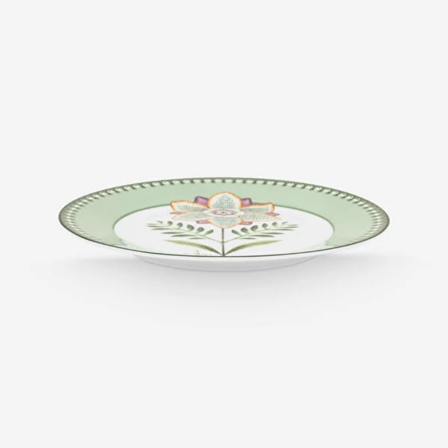 Lily & Lotus Yeşil Çiçekli Tabak 21 cm