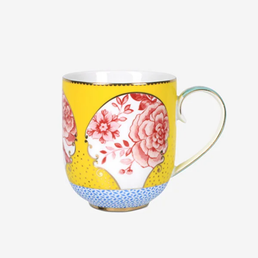 Royal Sarı Çiçek Desenli Büyük Mug 325 ml
