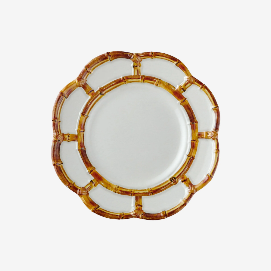 Bambu Beyaz Tabak 23 cm