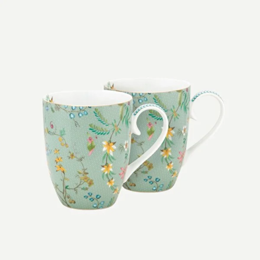 Jolie İkili Mavi Büyük Mug Seti 350 ml.