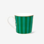 Love Birds Yeşil Çizgili Madalyon Desenli Mug 250 ml