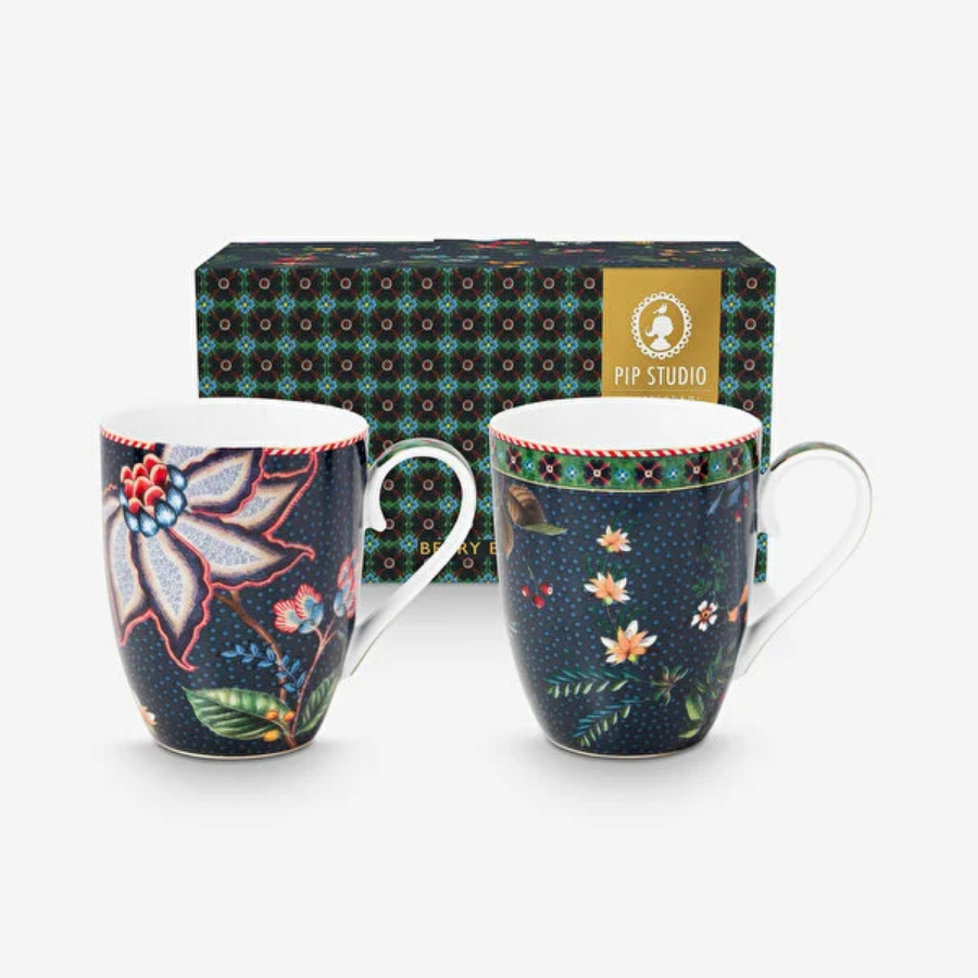 Berry Blues İkili Mavi Büyük Mug Seti 350 ml.