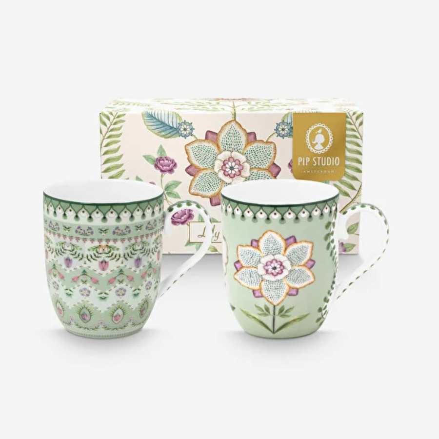 Lily & Lotus İkili Yeşil Küçük Mug Seti 145 ml.