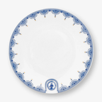 Beyaz Porselen Petit Four Tabağı 12 Cm Blue Bird