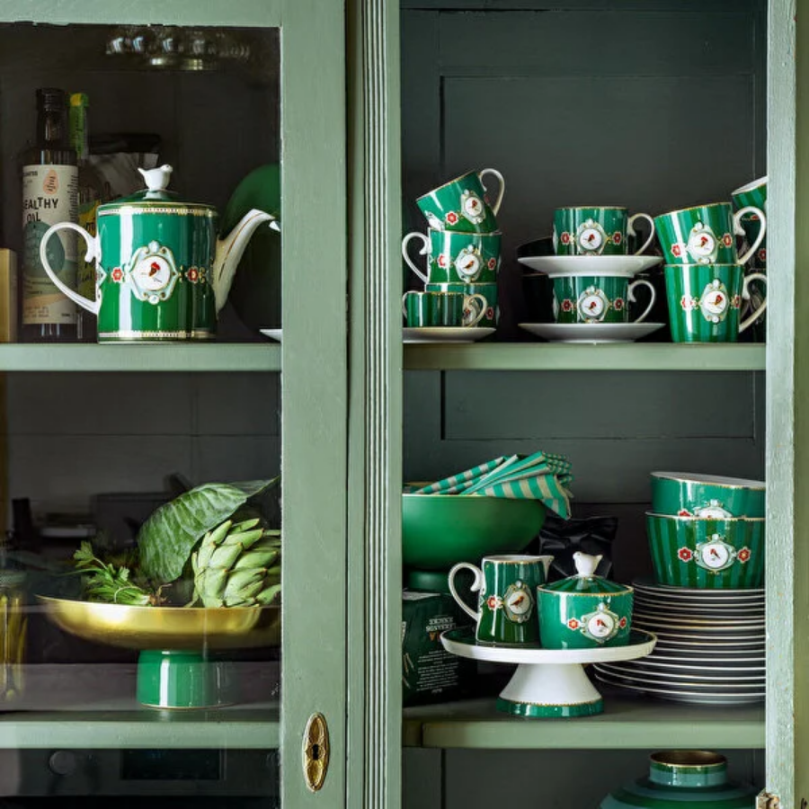 Love Birds Yeşil Kase 15 cm