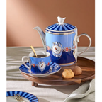Mavi Porselen Demlik 1300 Ml Love Birds