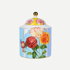 Royal Mavi Çiçek Desenli Orta Boy Küp 1900 Ml