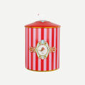 Kırmızı Pembe Porselen Saklama Kabı 1300 Ml Love Birds