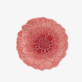 Maria Flor Çiçekli Pembe Tabak 22 cm