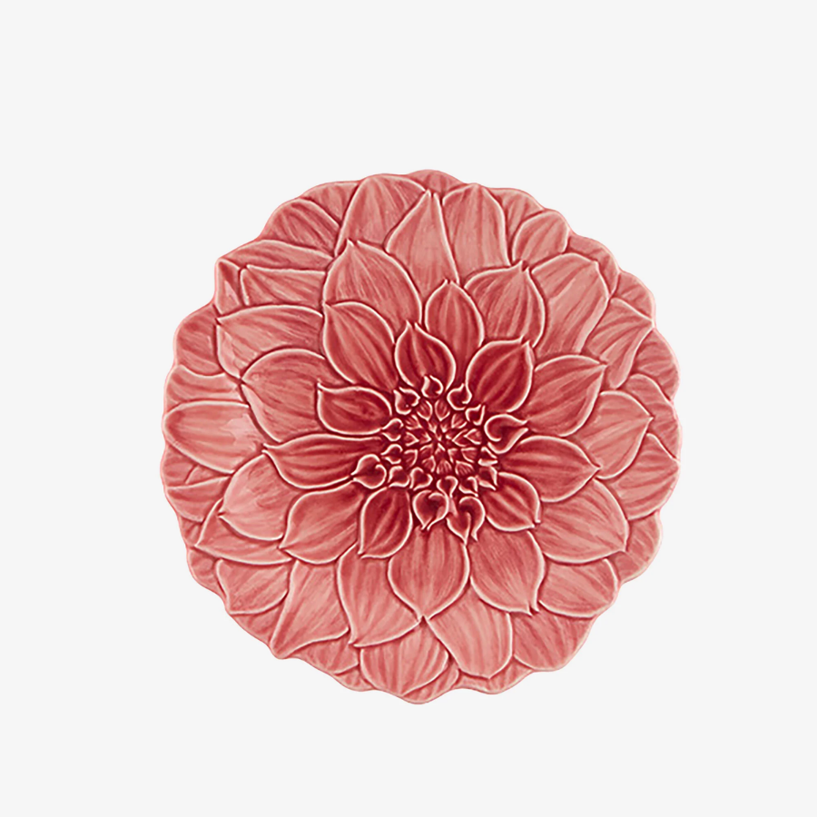 Maria Flor Çiçekli Pembe Tabak 22 cm