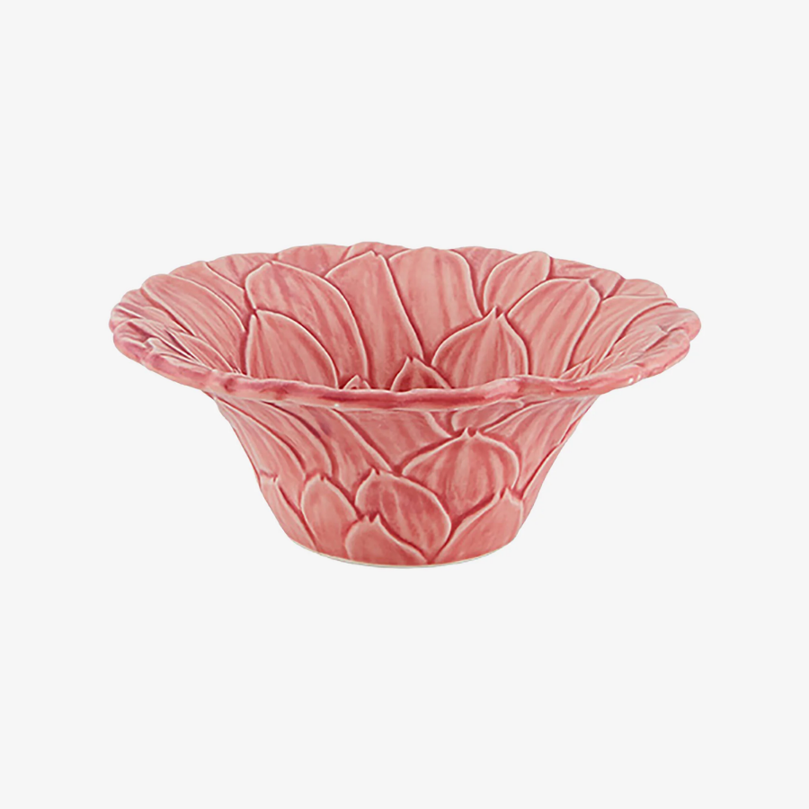 Maria Flor Çiçekli Pembe Kase 16 cm