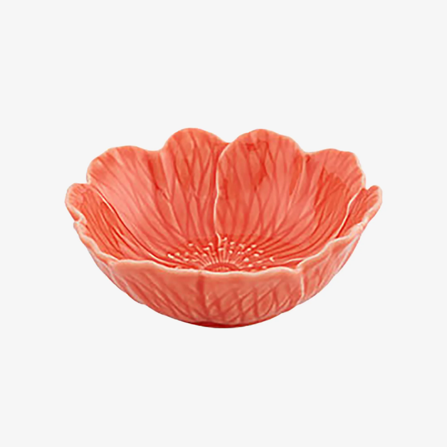 Flora Çiçek Formlu Turuncu Kase 17 cm