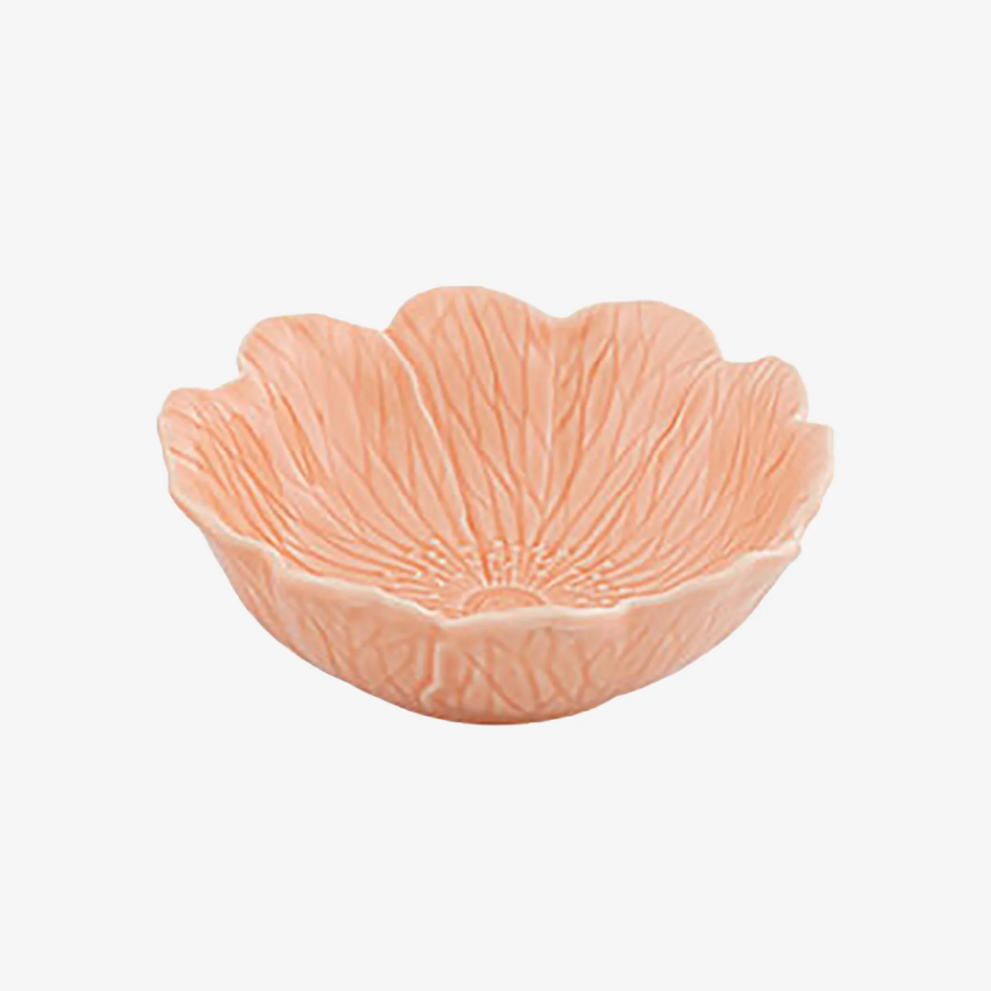 Flora Çiçek Formlu Pembe Kase 17 cm