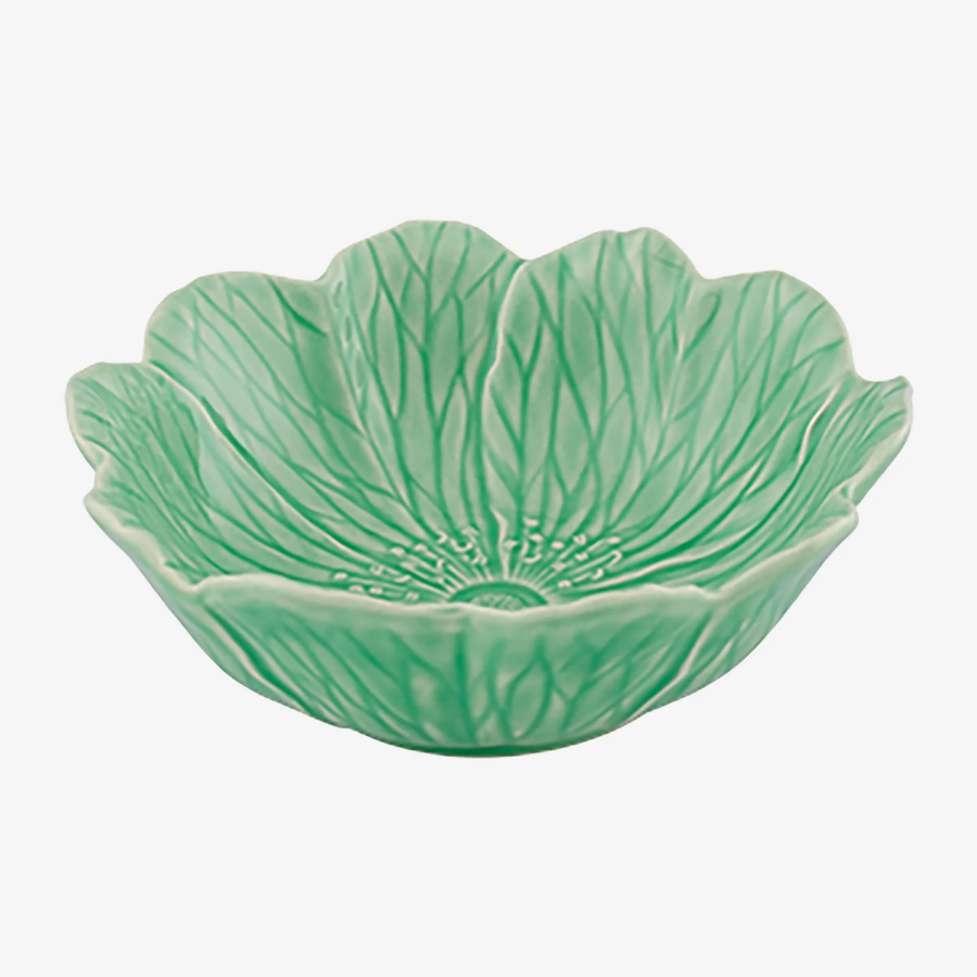 Flora Çiçek Formlu Yeşil Kase 17 cm