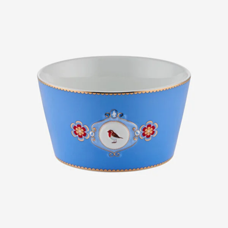 Love Birds Mavi Porselen Kase 15 Cm