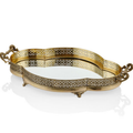 Mırror tray antıque gold 62x38x11 cm 1TR-19210G