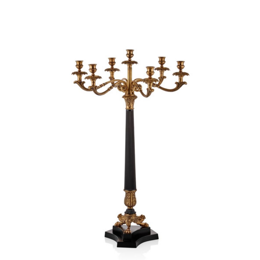 Elegante 7 Kollu Pirinç Şamdan 84cm 1TR-26890B