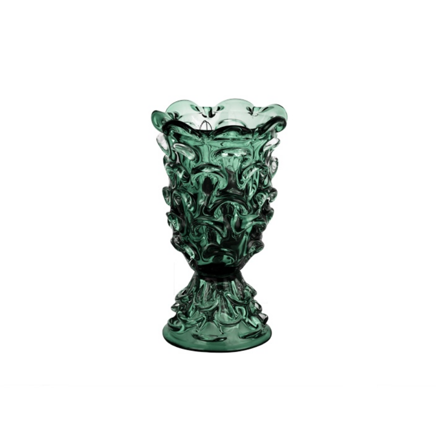 Petal teal vase 22x22x38 cm