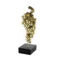 Siyah Kaideli Gold Üzüm Resin Dekor 14x13x41cm