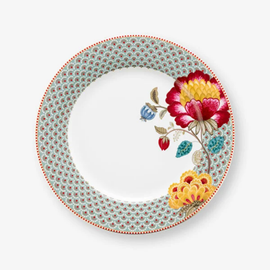Blooming Tales Mavi Yemek Tabağı 26.5 cm